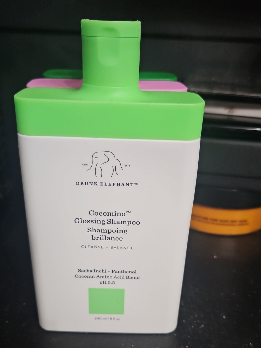 Drunk Elephant Cocomino Glossing Shampoo - White & Lime Green